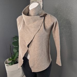 Tahari | Marino Wool Blend Cape Tan Jacket